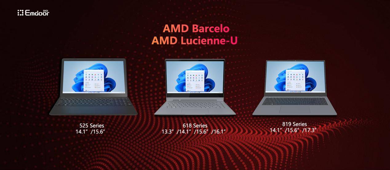 Emdoor Launch 3 Types of AMD-Powered Notebooks